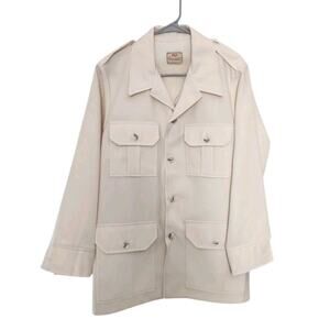 Vintage Men's Levi's Panatela Jacket Off White No Size Tag 70s Hippie Retro